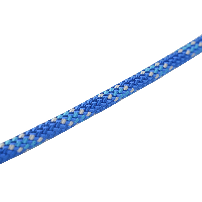 8 mm plat, glad polyester gevlochten touw