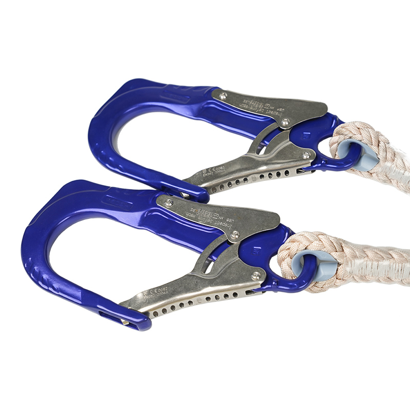 KA-L17 Valbescherming E-veiligheidslijn met nylon kuit, 2 haken van aluminiumlegering en 1 karabijnhaak van aluminiumlegering
